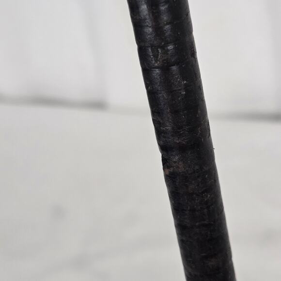 Antique Leather Wrapped Walking Cane Plantation Swagger Stick Black 35.5" - Picture 9 of 11